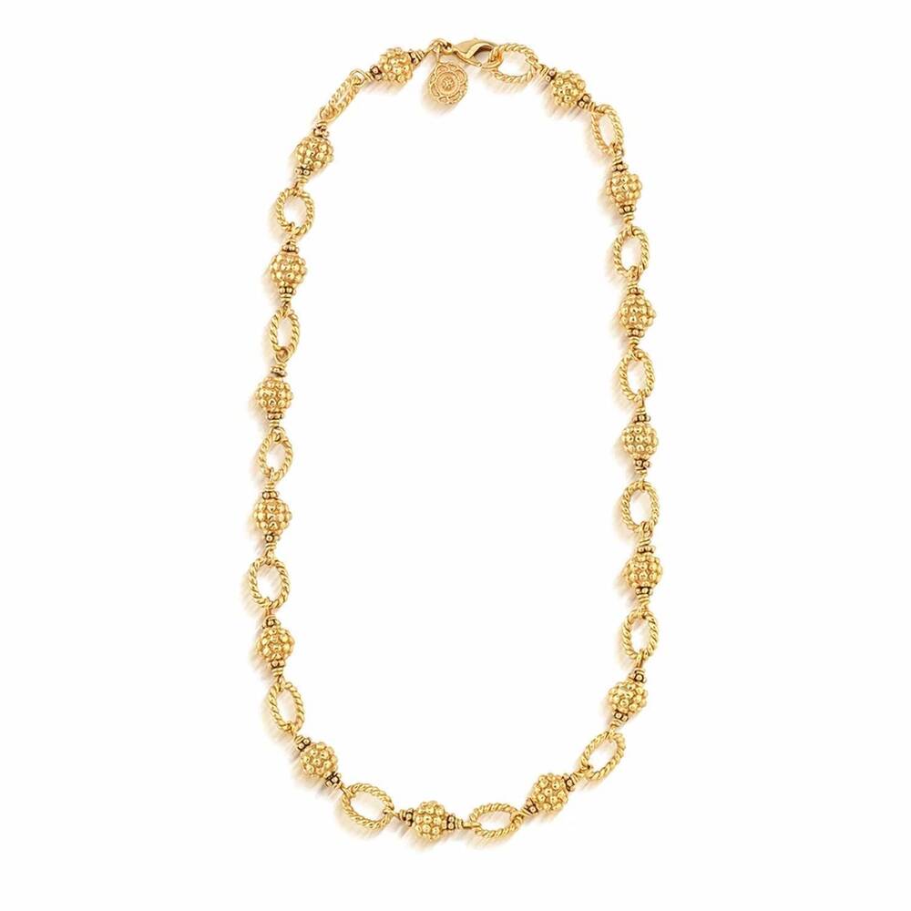 NEW CAPUCINE DE WULF women's berry and bead chain necklace in gold